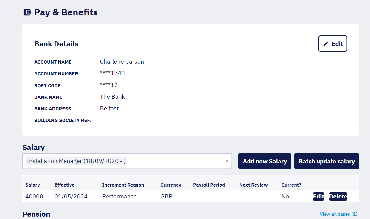 Example of an Employee's Pay & Benefits